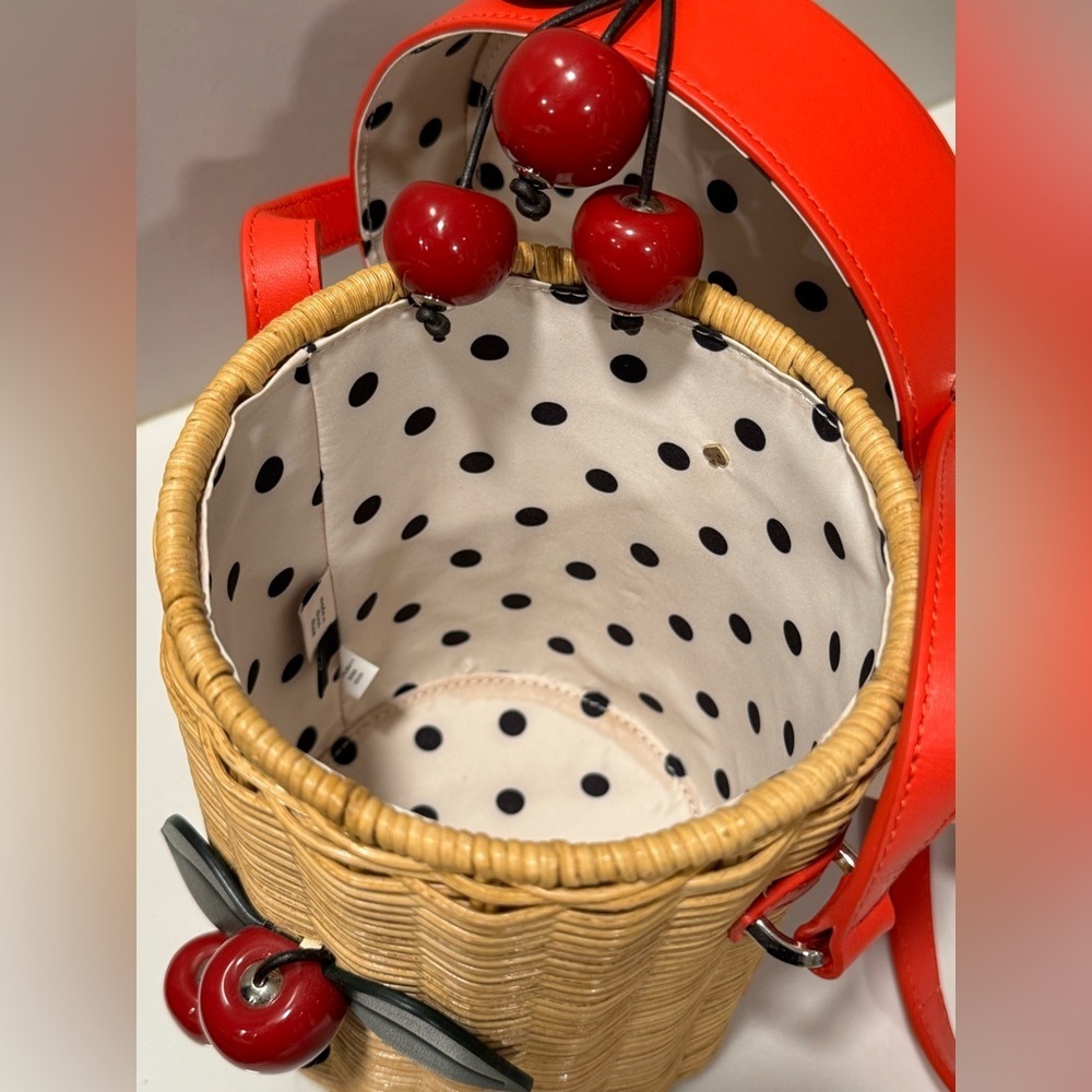 Kate Spade New York Picnic Wicker Cherry Crossbody - Picture 10 of 16